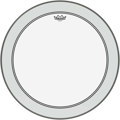 [P3-1324-C2] Peau Powerstroke 3 transparente de 24" pour grosse caisse
