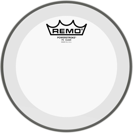 [P4-0308-BP] Peau Powerstroke 4 transparente 08" avec double pli pour Tom