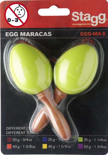 [EGG-MA S/GR] Paire de maracas oeufs en plastique