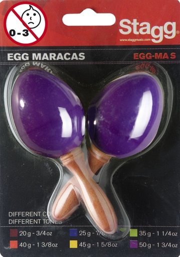 [EGG-MA S/PP] Paire de maracas oeufs en plastique