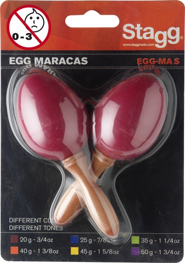 [EGG-MA S/RD] Paire de maracas oeufs en plastique