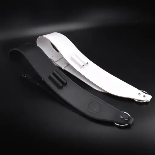 [Baudrier-1/2-NOIR] Baudriers Soundrums 1/2 NOIR Cuir avec porte-baguettes cuir