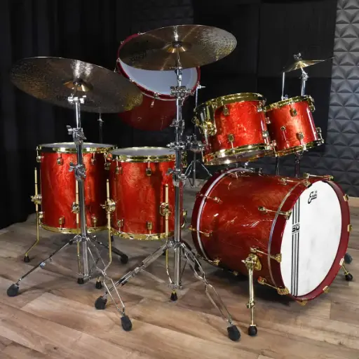 Batterie Aluminium Red Graphic - JAZZ - GC18"x14", TT12"x8", TB14"x14"