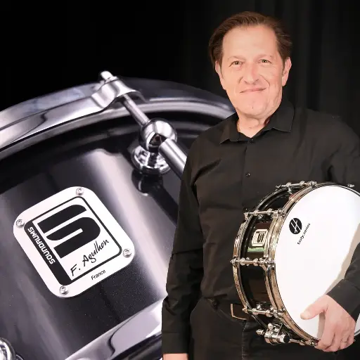 [CCL-Sign-Agulhon 14x5,5] Caisse claire Aluminium Signature Franck AGULHON 14" x 5.5"