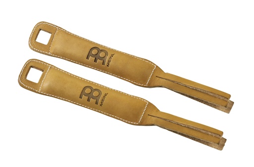 [BR1] PAIRE POIGNEES CUIR CYMB. MARRON