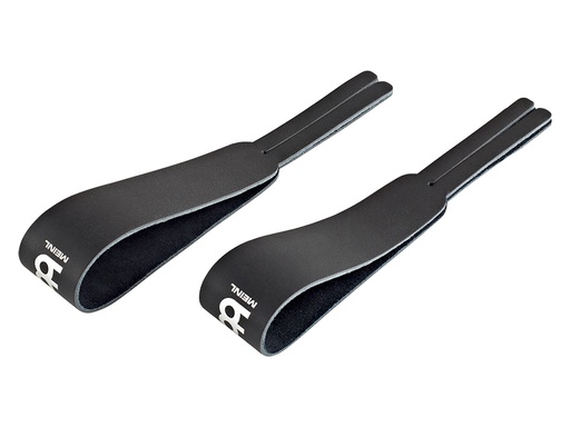 [BR2] PAIRE POIGNEES CUIR CYMB. NOIR