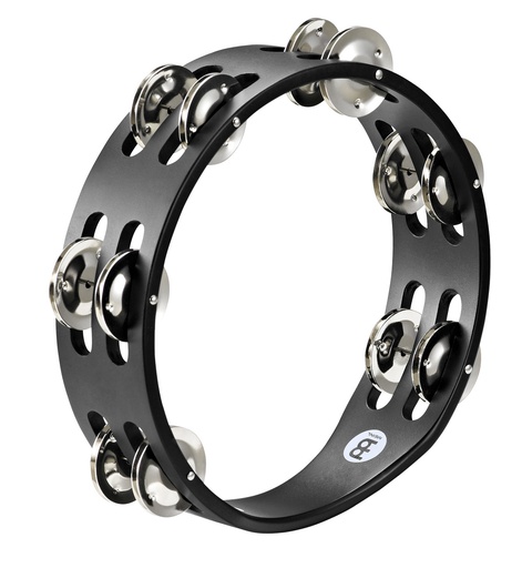 [CTA2SBK] TAMBOURIN BOIS MEINL 8" NOIR CYMB ACIER