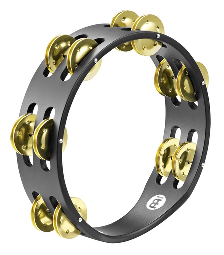 [CTA2BBK] TAMBOURIN BOIS MEINL 8" NOIR CYMB LAITON