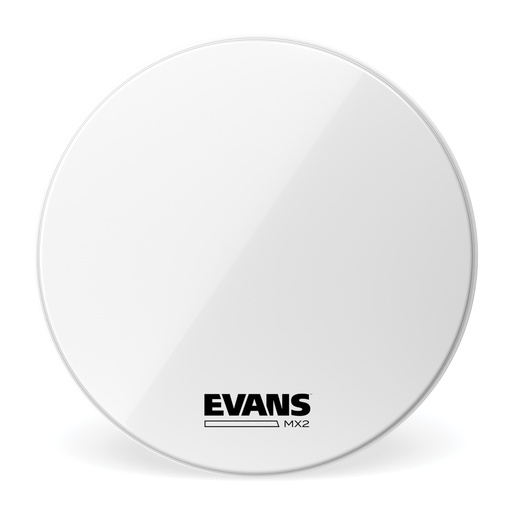 [BD16MX2W] EVANS MX2 White Marching Bass Drum Head, 16 "