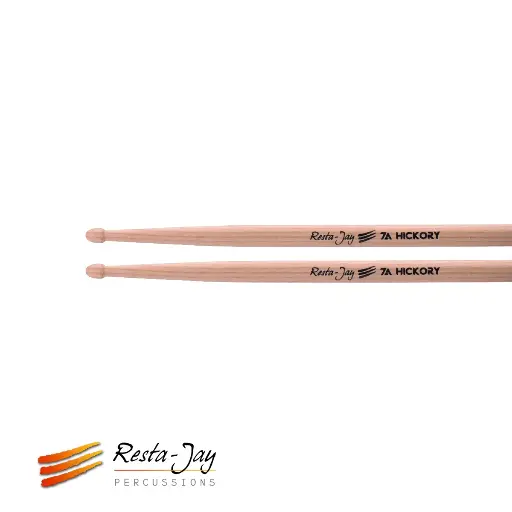 [7A RJ-Pair] Baguettes de Caisse-claire/Batterie – 7A Hickory Resta-Jay – 2 baguettes
