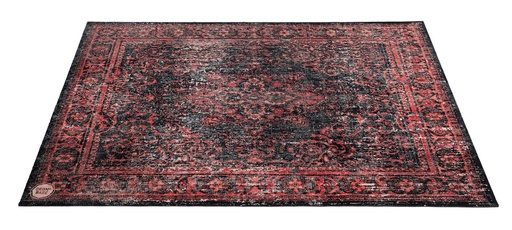 [DNB-VP185-RBL] VP185-RBL - Tapis Vintage Persian 1.85 x 1.60m Antidérapant - Black Red