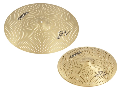 [OBE-MU-SET2-BR] Set 2 Cymbales Silencieuces Mute - 14" 20" - Finition Brass